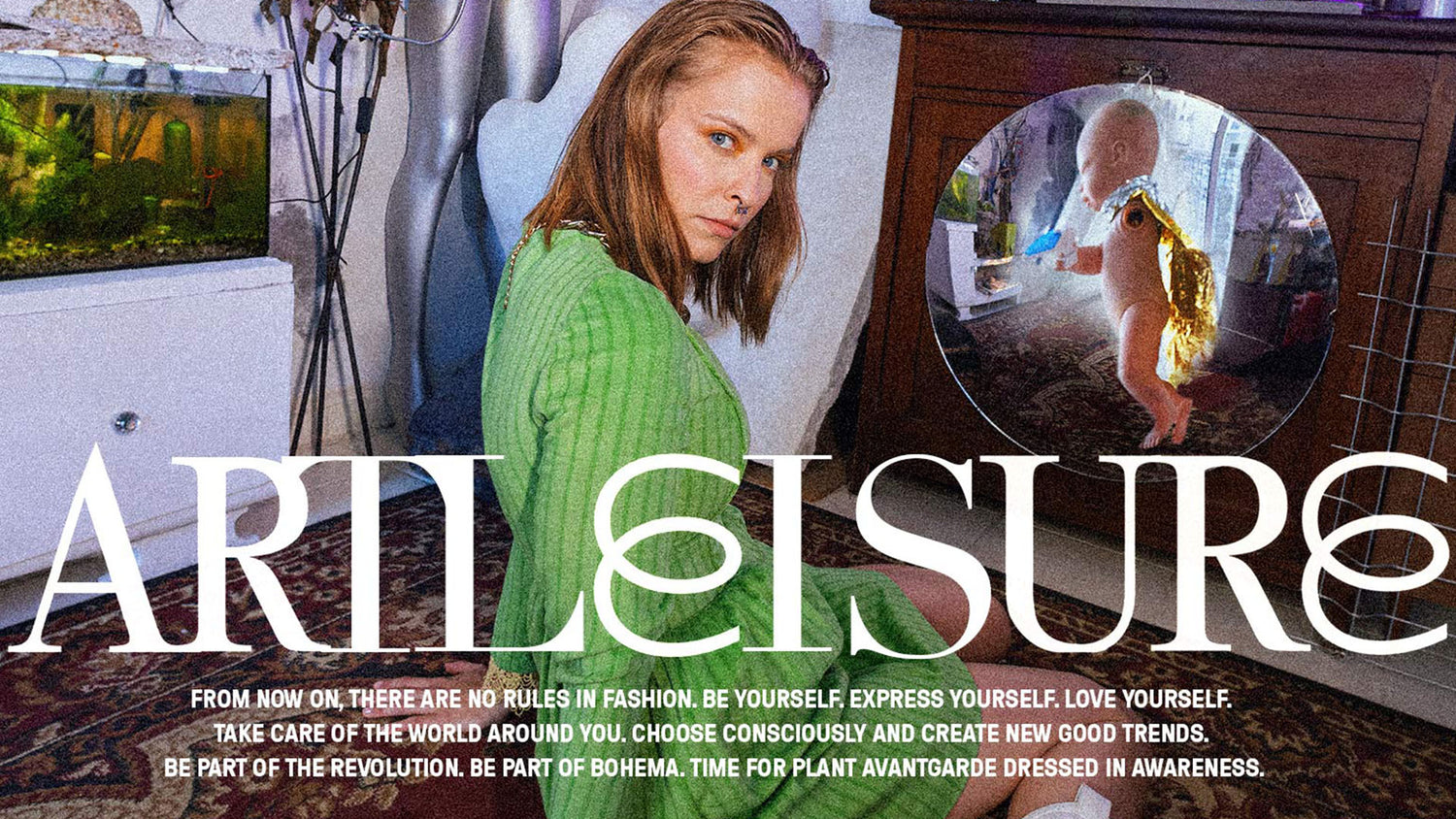 ARTLEISURE contemporary fashion dressed in awareness and plant materials