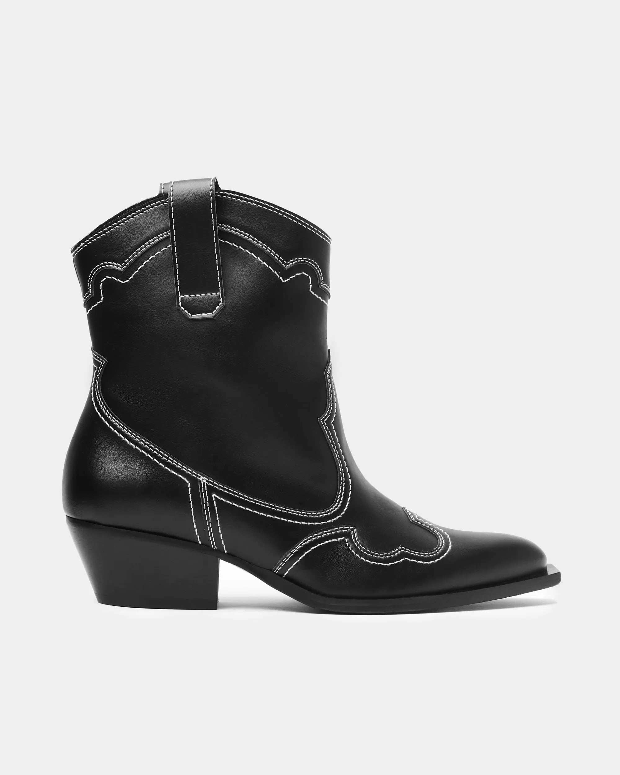 Stitchy cowboy boots black
