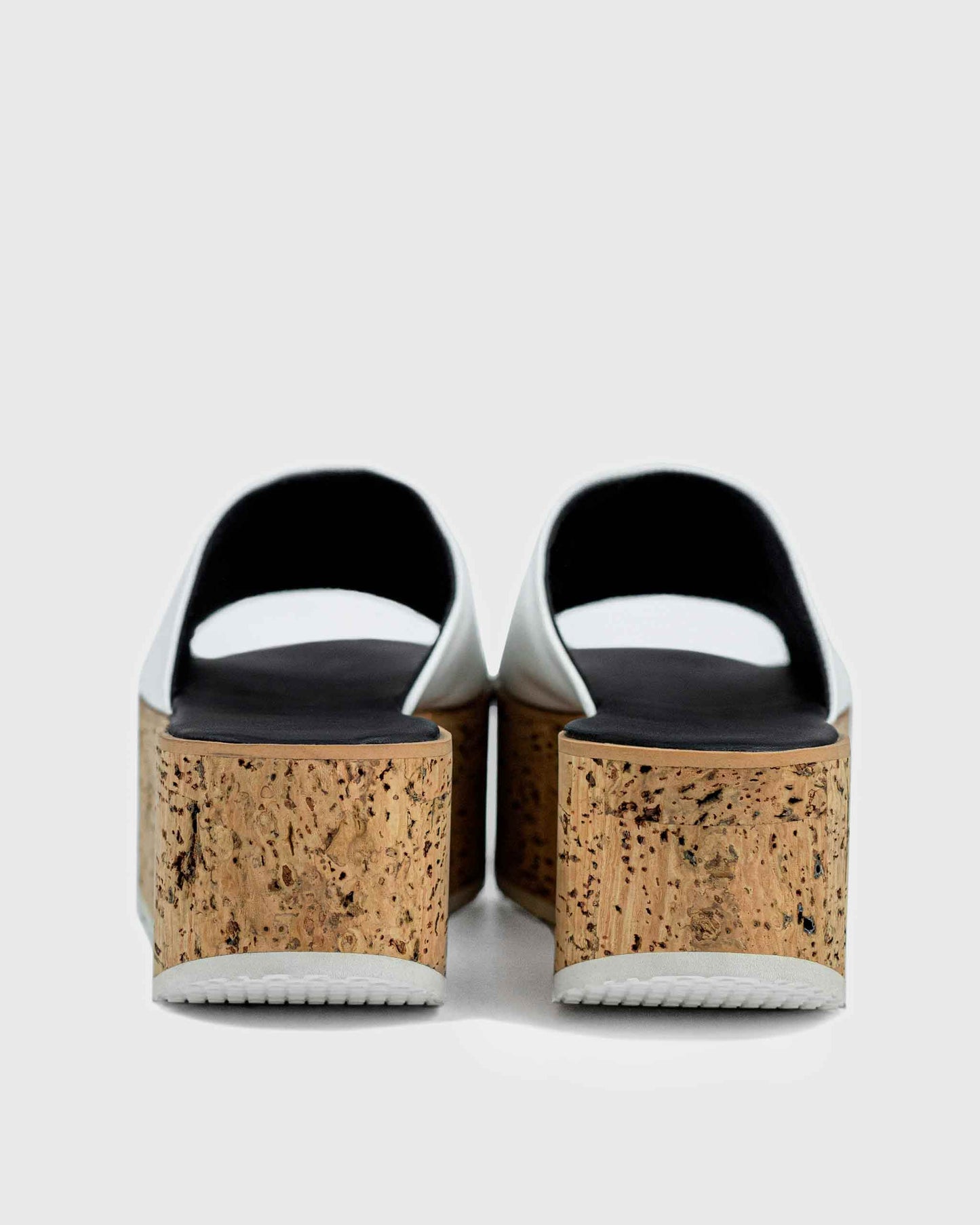 Geigi Flatforms White grape leather sandals - sample sale