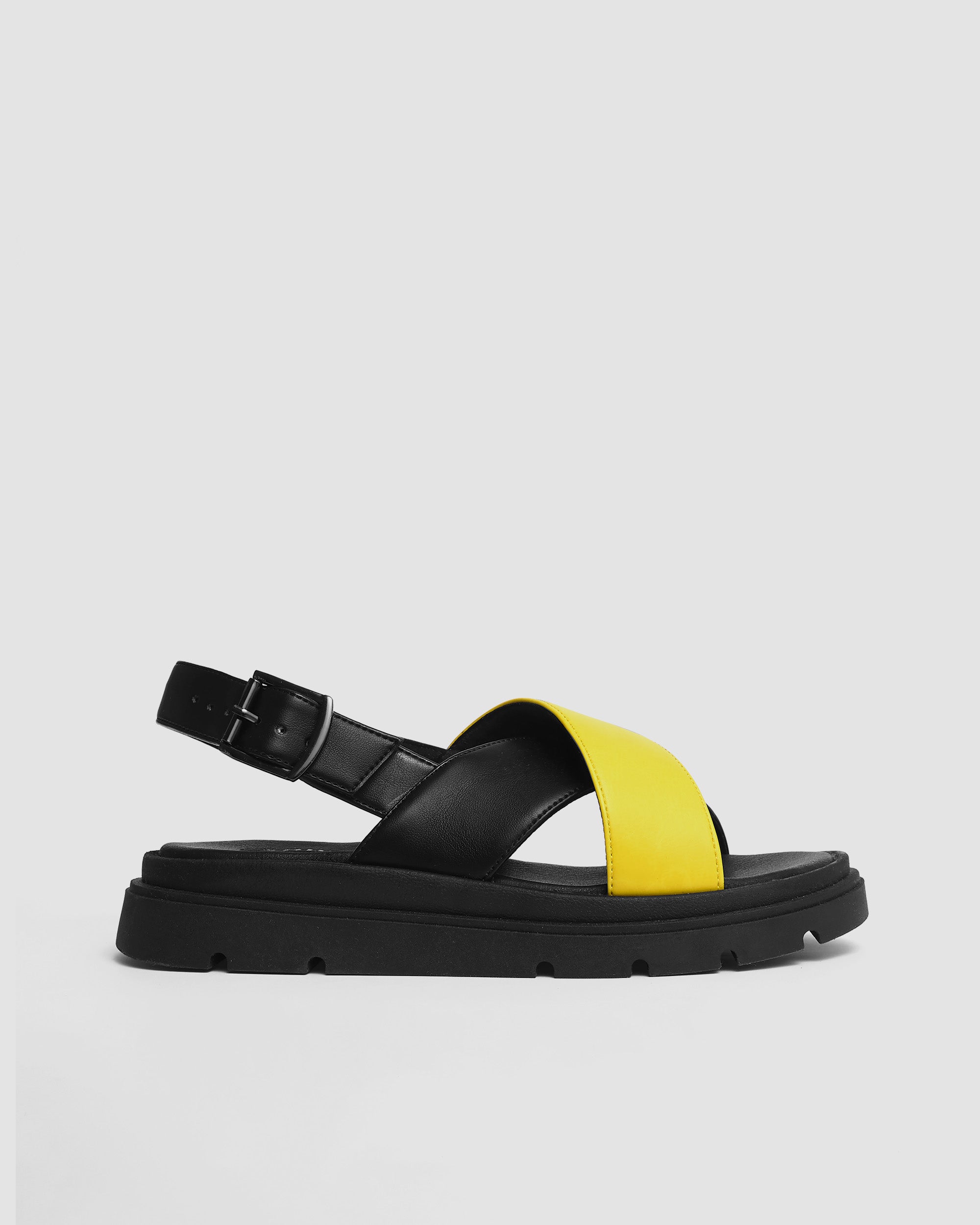 Glare Sandals Lemon made of vegan corn leather