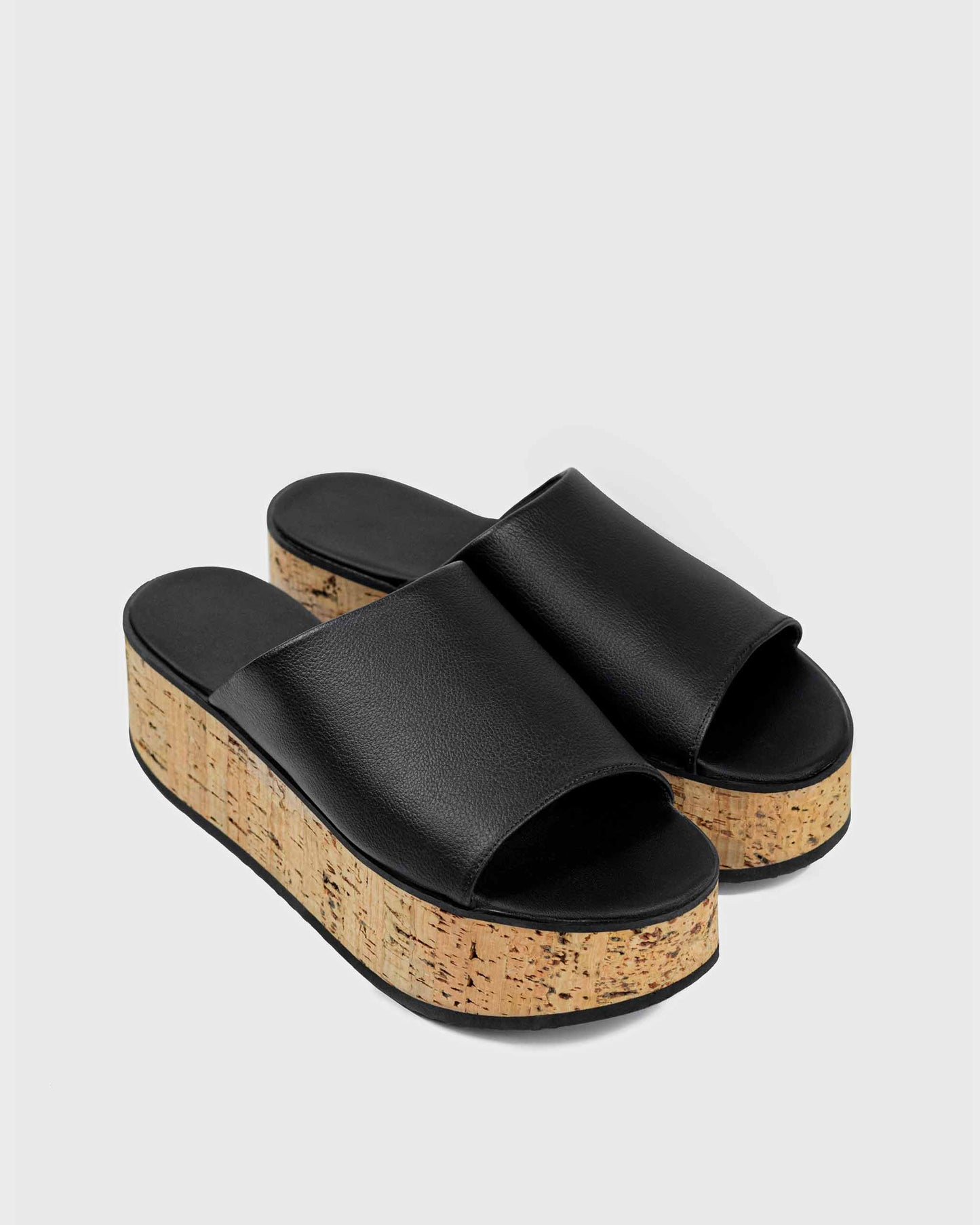 Geigi Flatforms grape leather sandals - sample sale