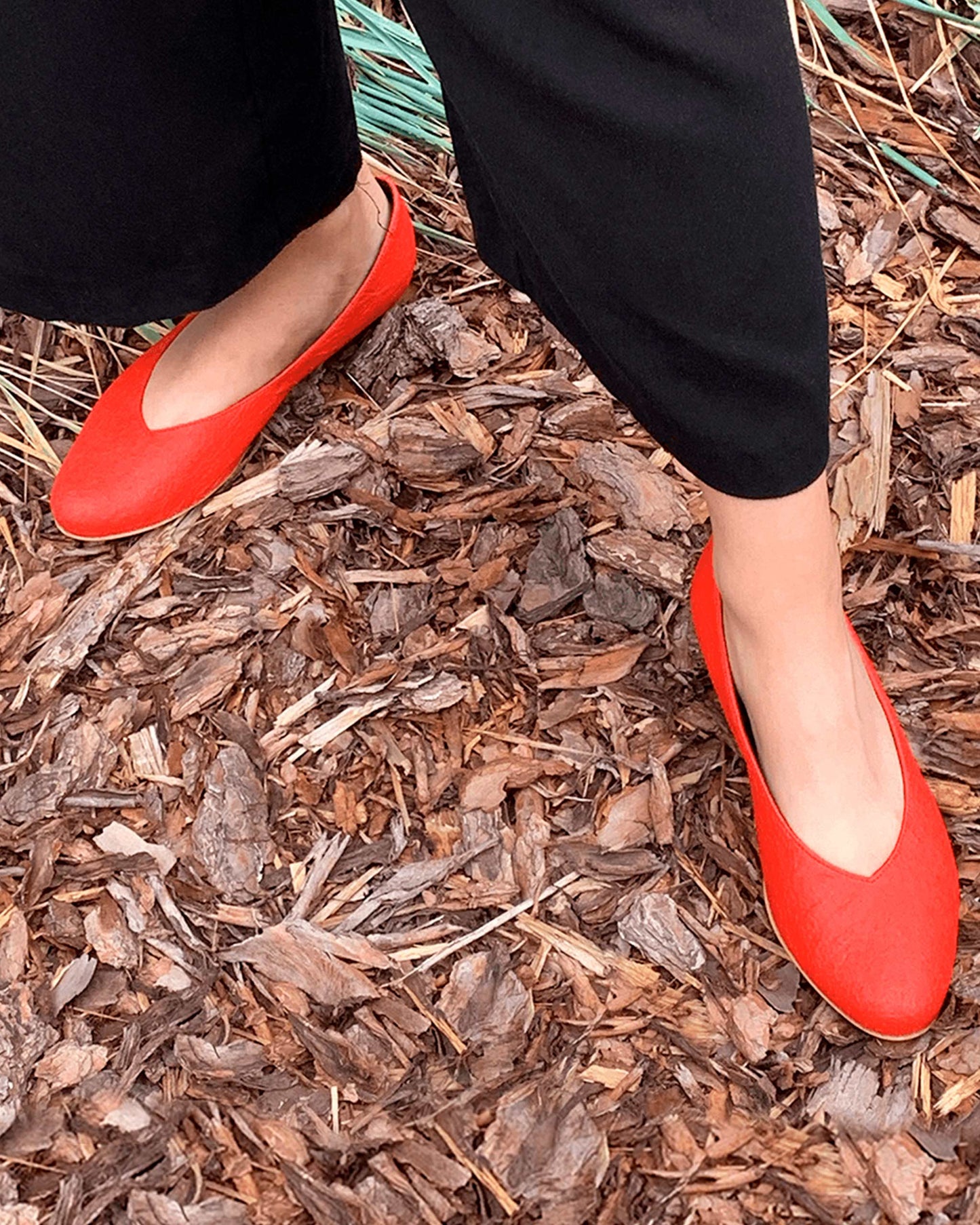 Pumps Paprika Pina ballerinas made of Pinatex - sample sale