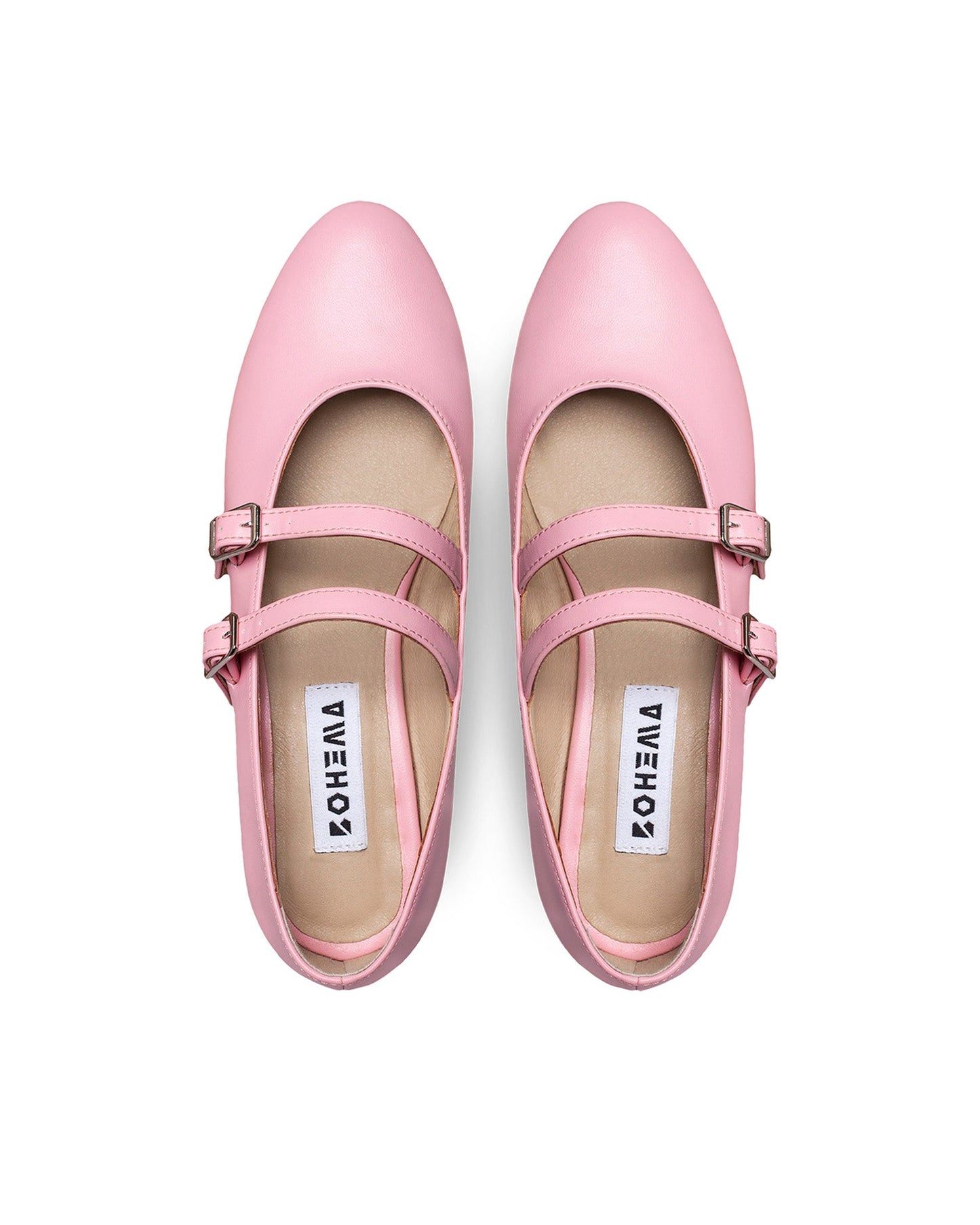 Mary Jane Pumps No. 2 Pink ballerinas made of Vegea grape leather - sample sale
