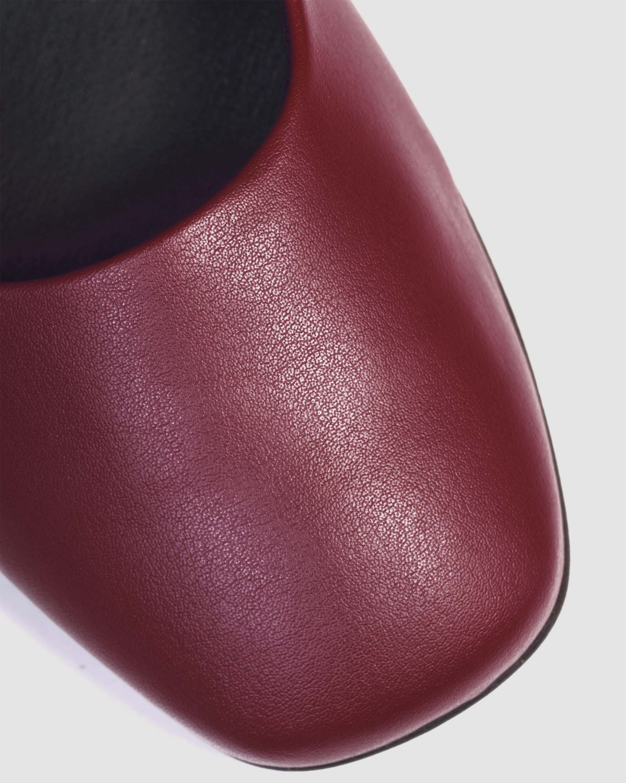 BOHEMA Cherry Mary Jane Pumps in burgundy - top view of women's Mary Jane ballet flats