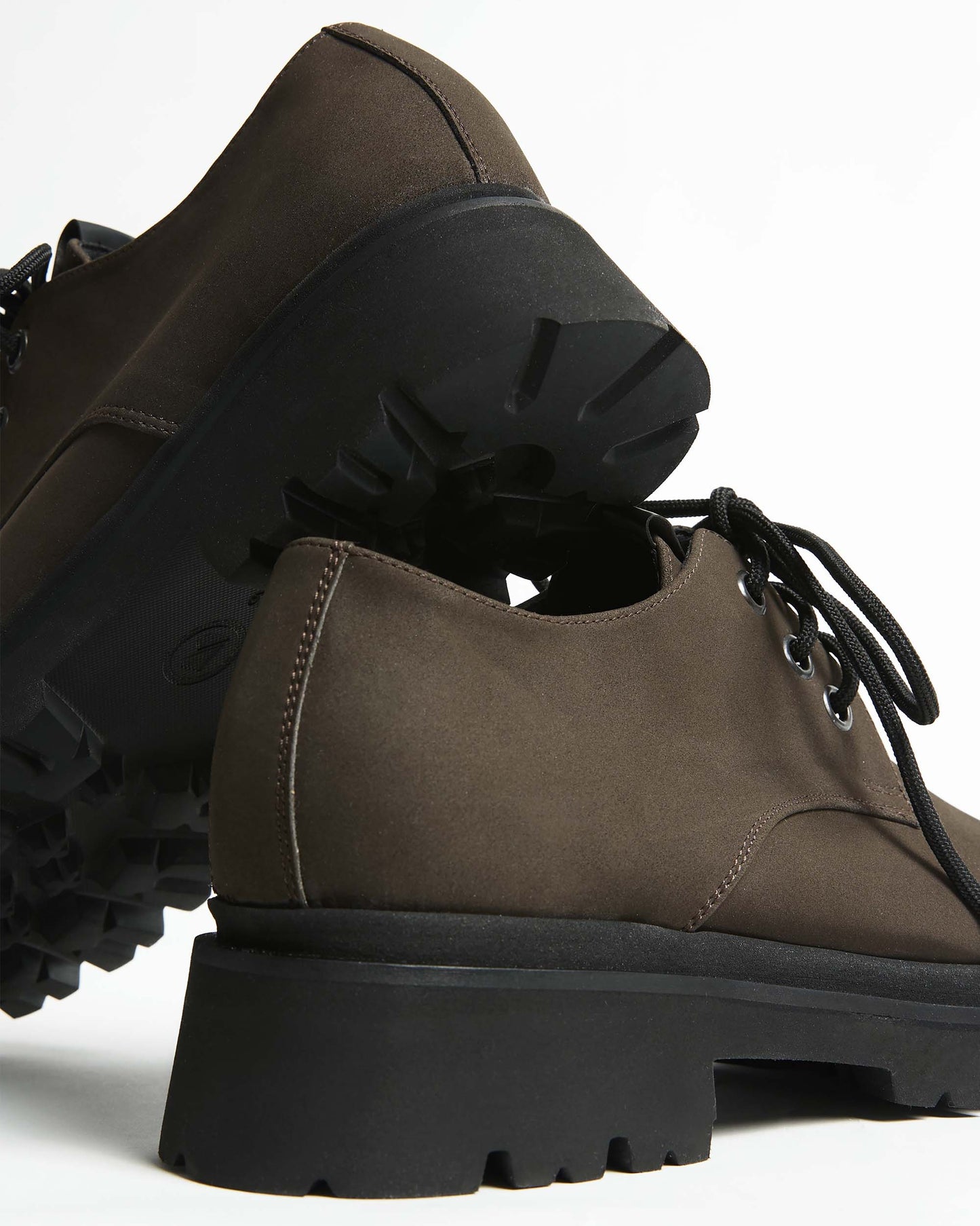 Chunky Derbs No 2 Chocolate suede brown derby shoes