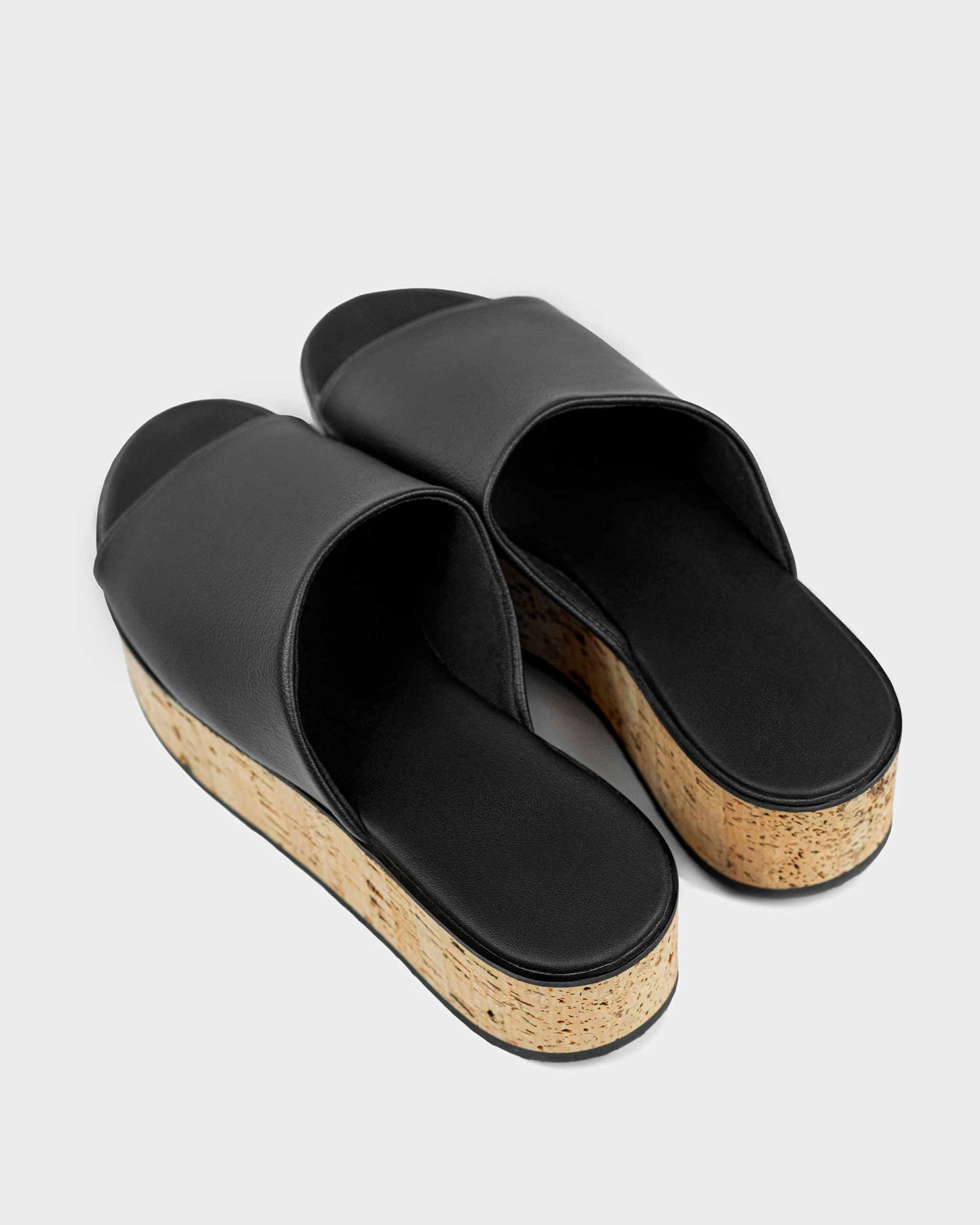 Geigi Flatforms grape leather sandals - sample sale