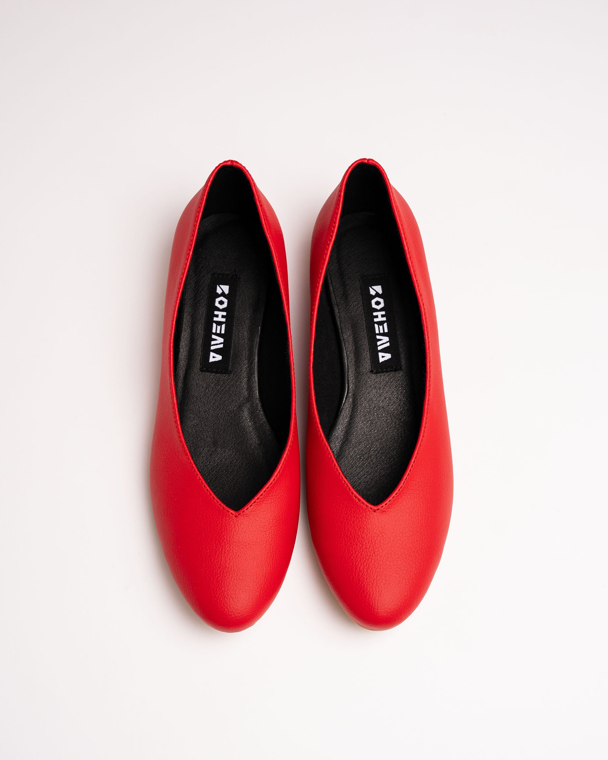 Pumps Red vegan ballerinas made of vegan grape leather Vegea