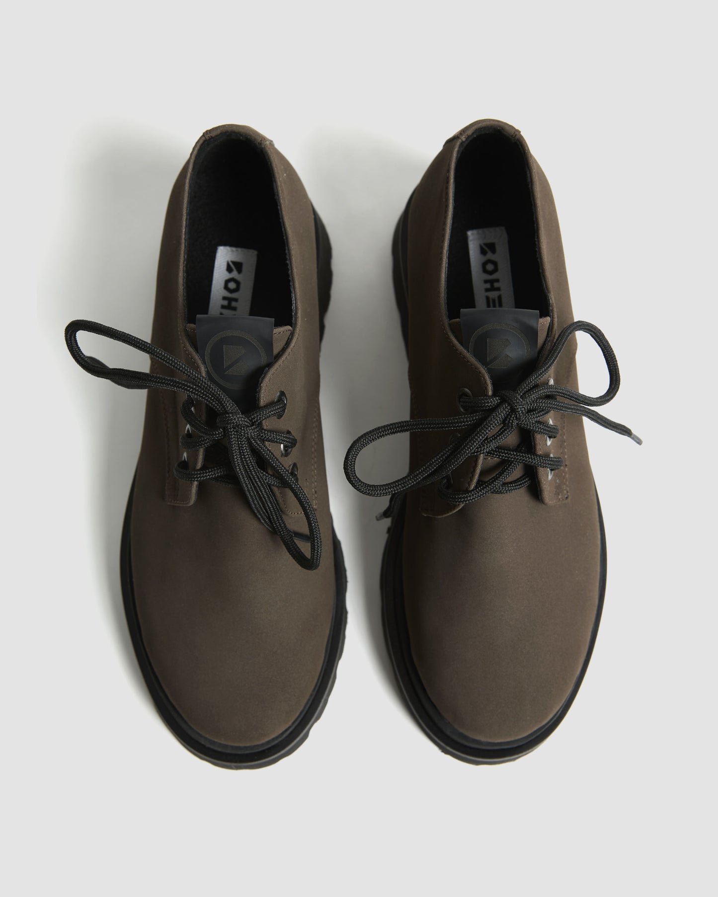 Chunky Derbs No 2 Chocolate suede brown derby shoes