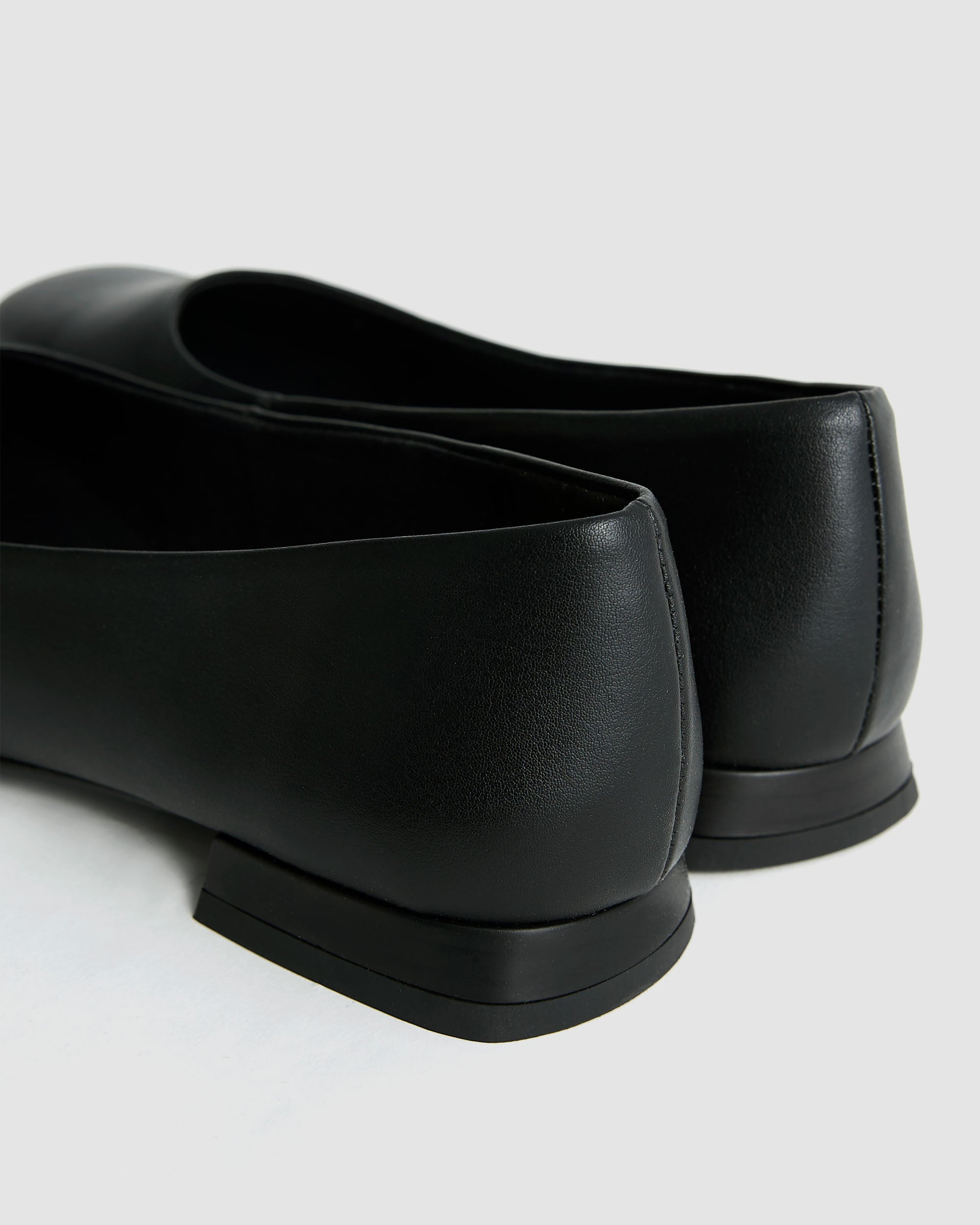 Black Diana Pumps black ballerinas with a square-cut shape