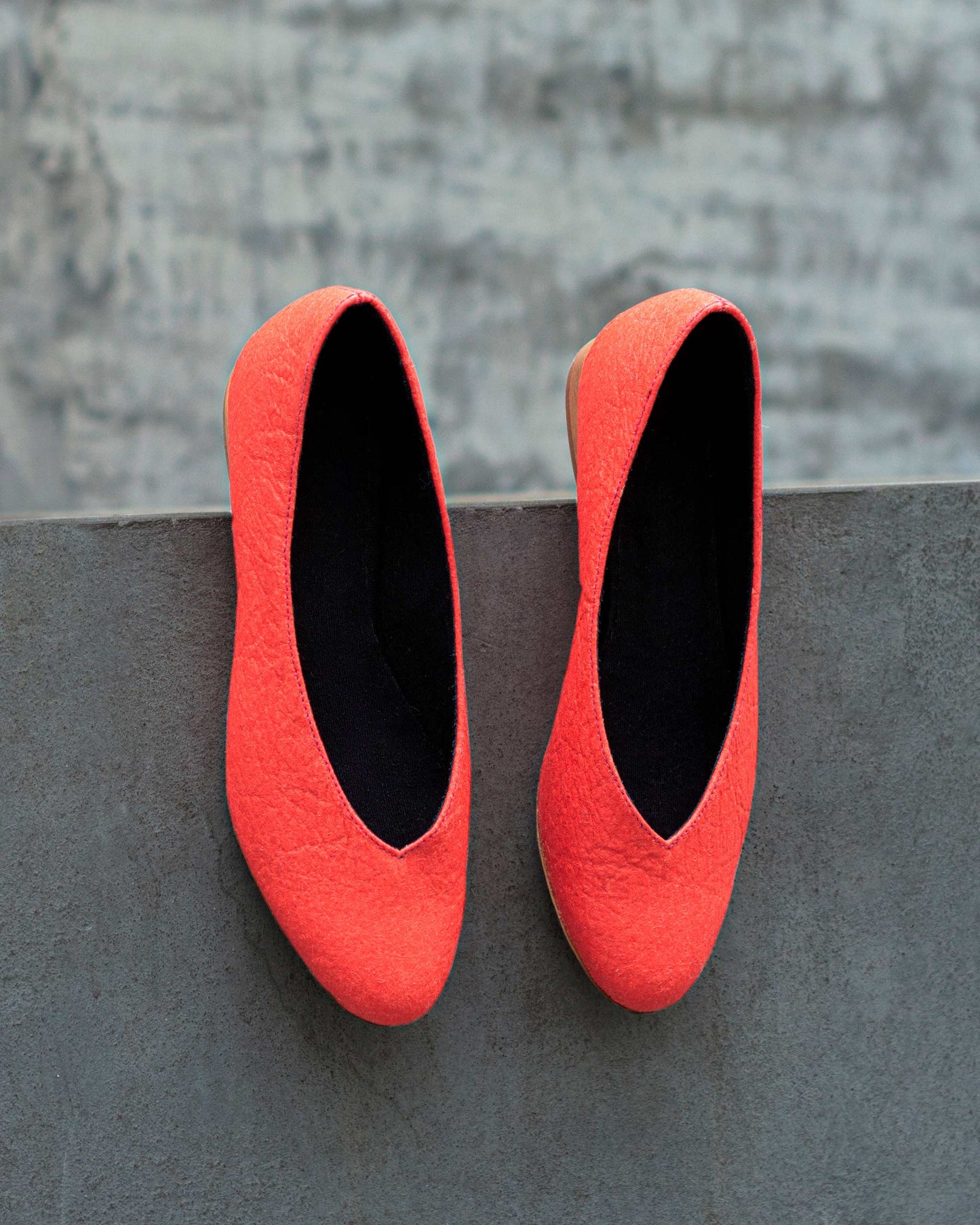 Pumps Paprika Pina ballerinas made of Pinatex - sample sale