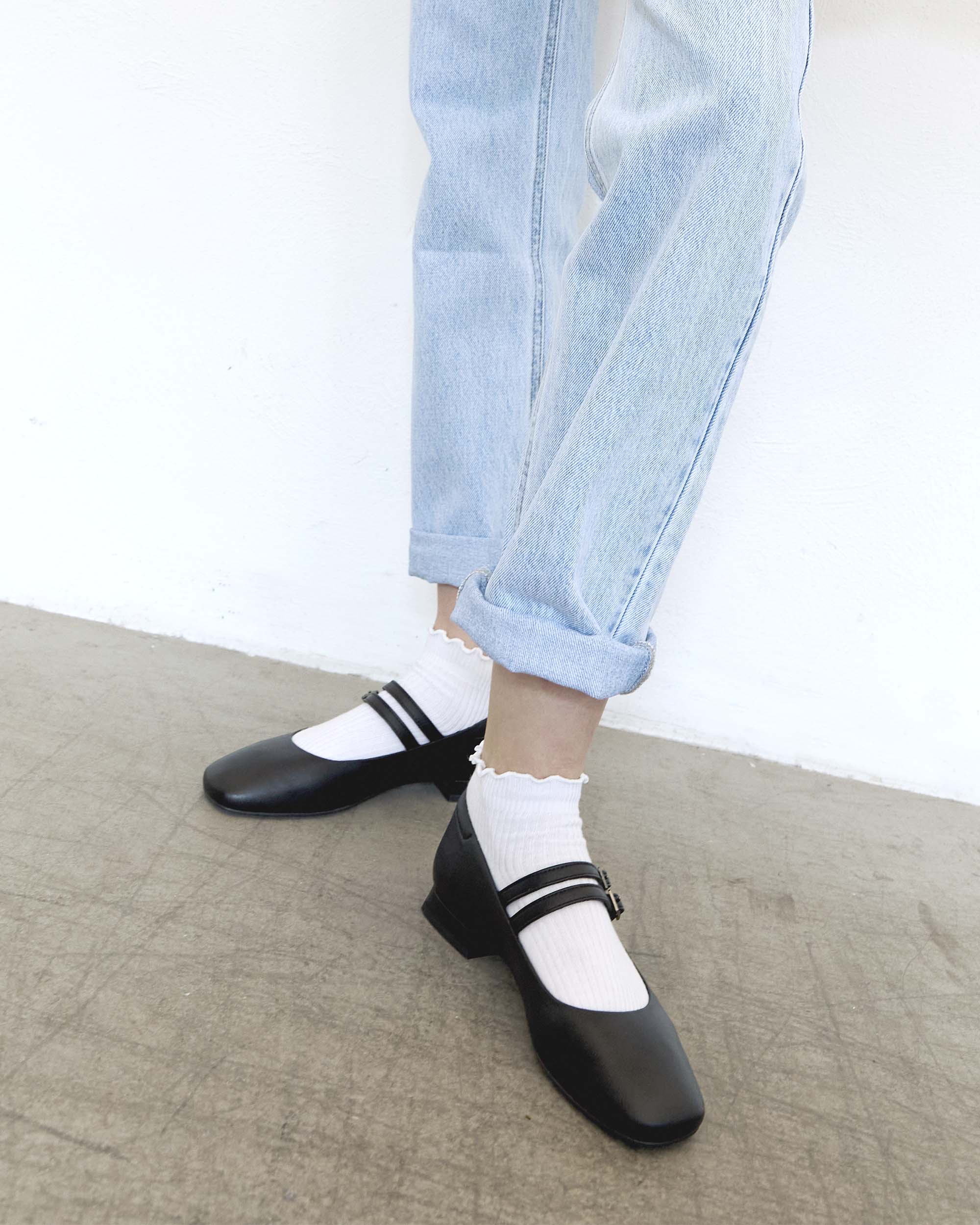 BOHEMA Blackberry Mary Jane Pumps in black - styled look of women's Mary Jane ballet flats