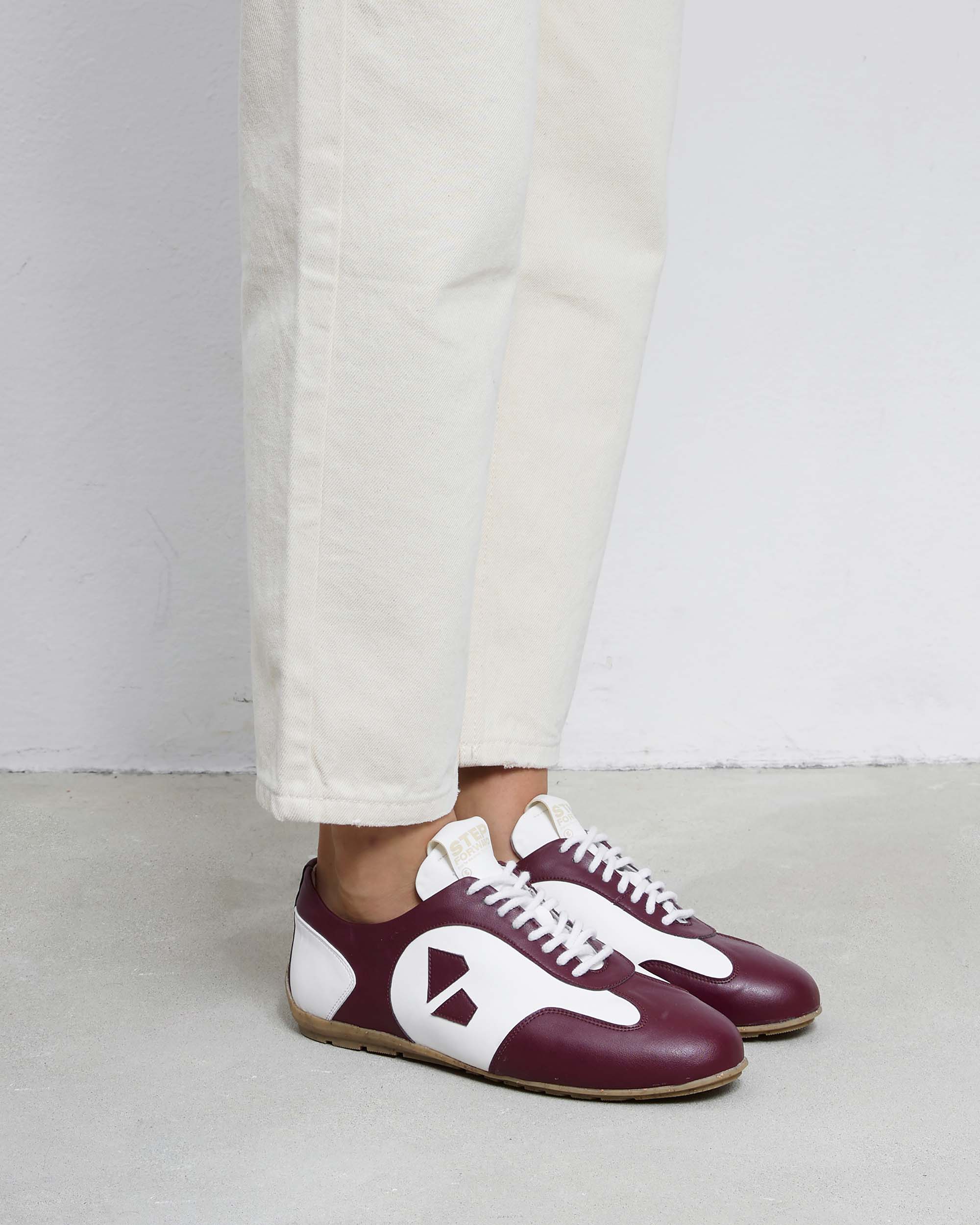 Racer Sneakers Burgundy White