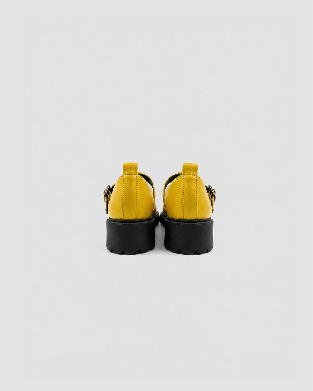 Yellow Mary Jane shoes women, vegan leather with strap, Curtsy BOHEMA