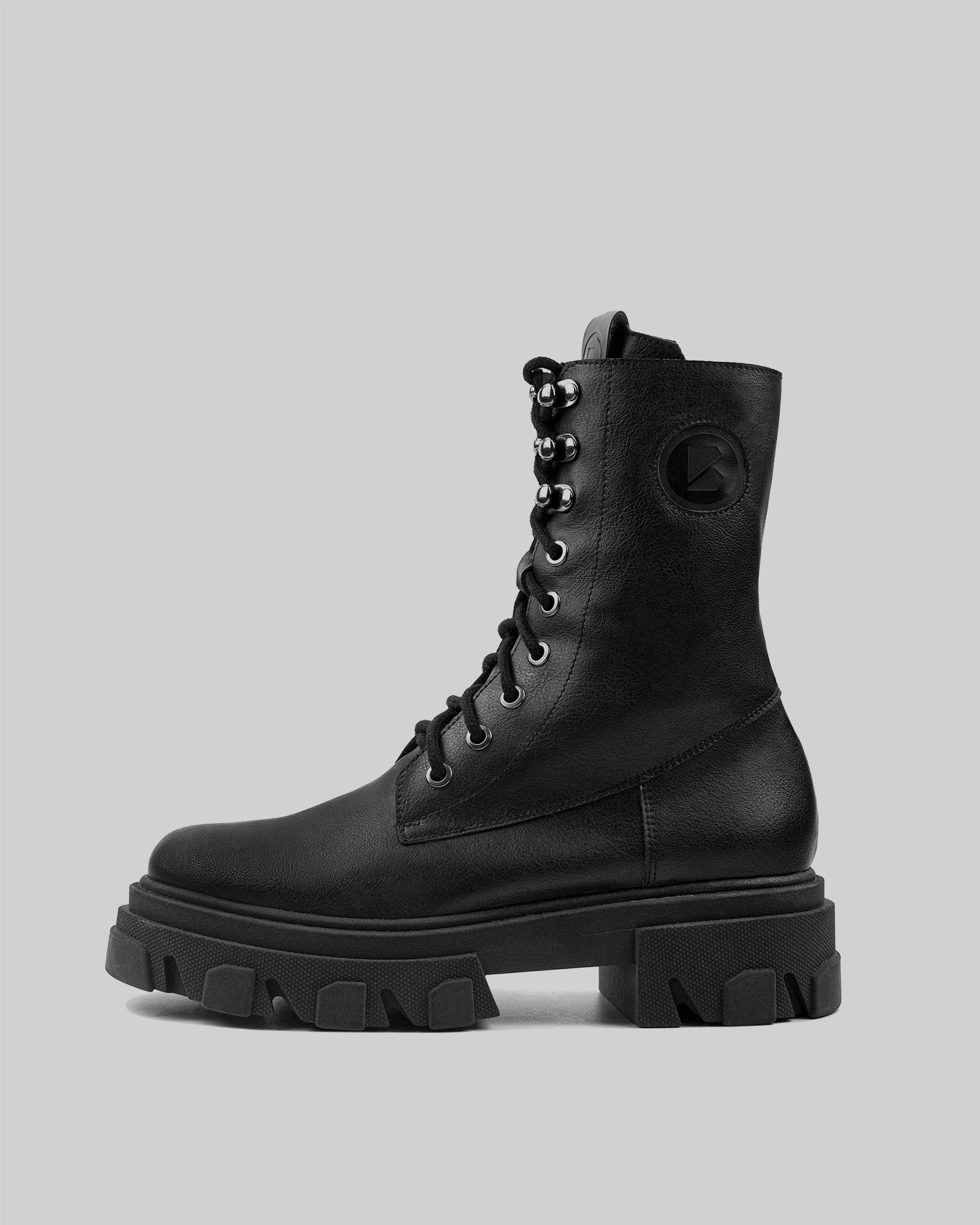 Combat black boots