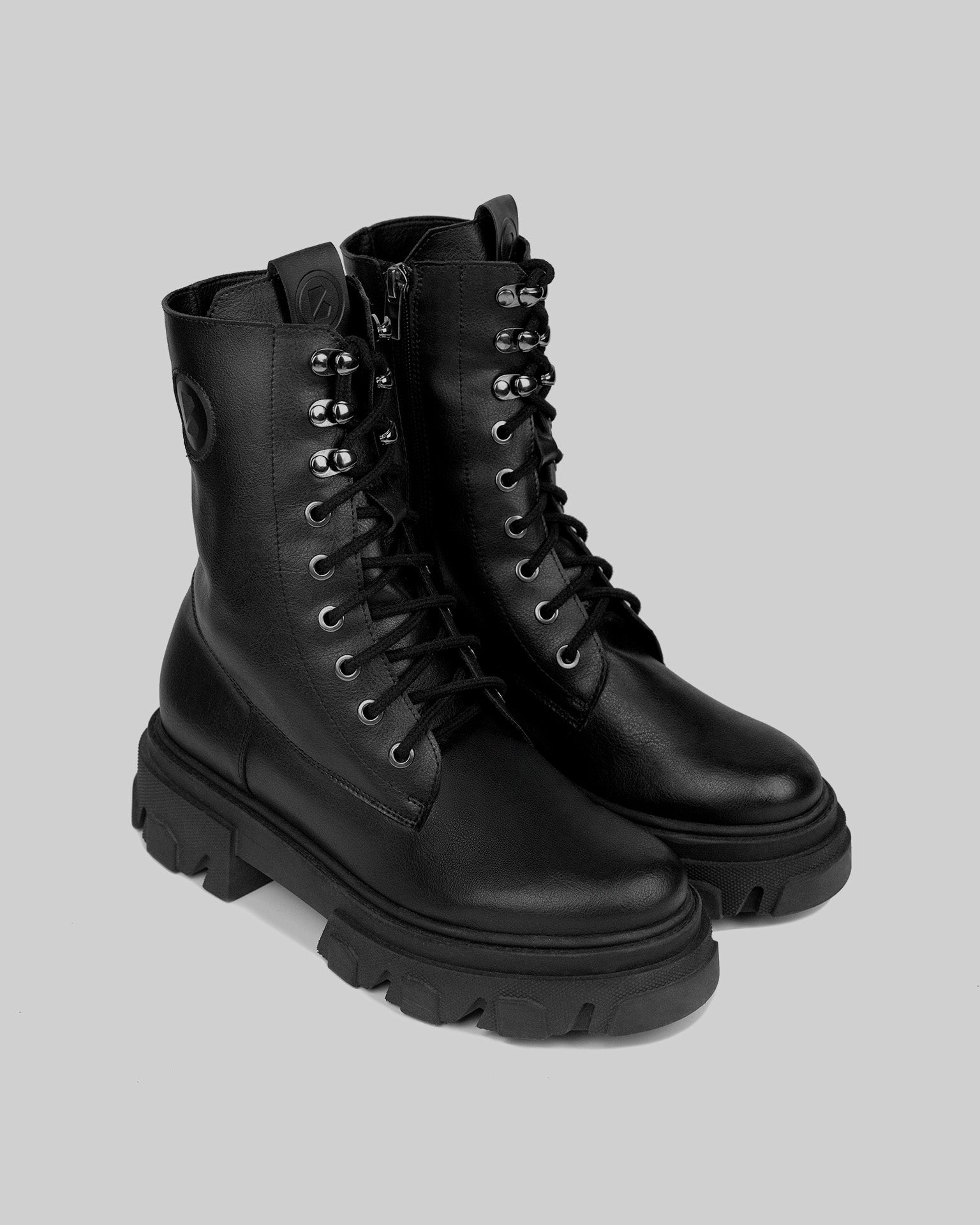 Combat black boots