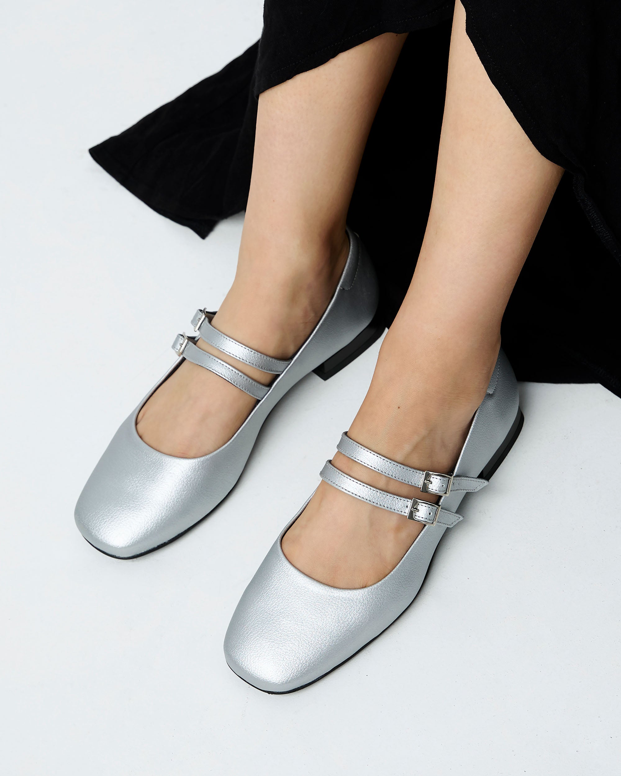 Sugar Mary Jane Pumps metallic ballerinas