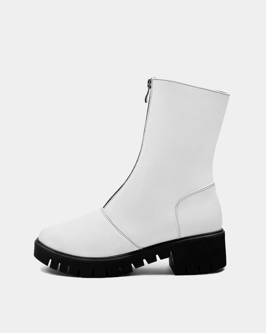Cyber Boots White cactus leather ankle boots - sample sale