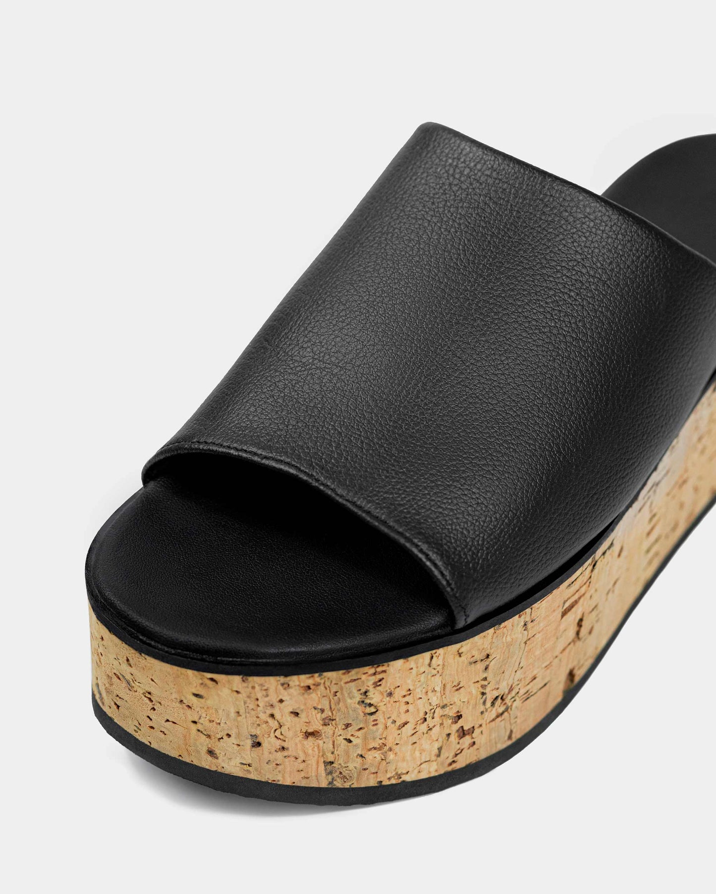 Geigi Flatforms grape leather sandals - sample sale