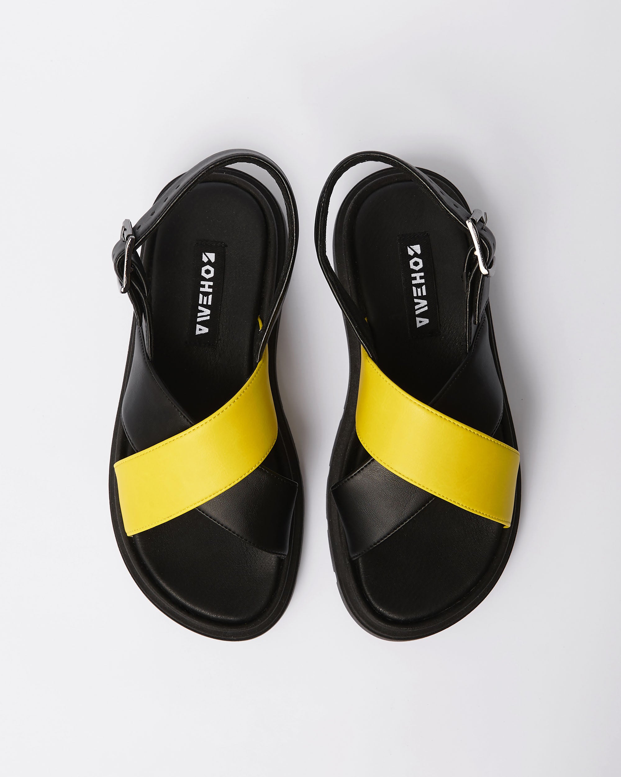 Glare Sandals Lemon made of vegan corn leather