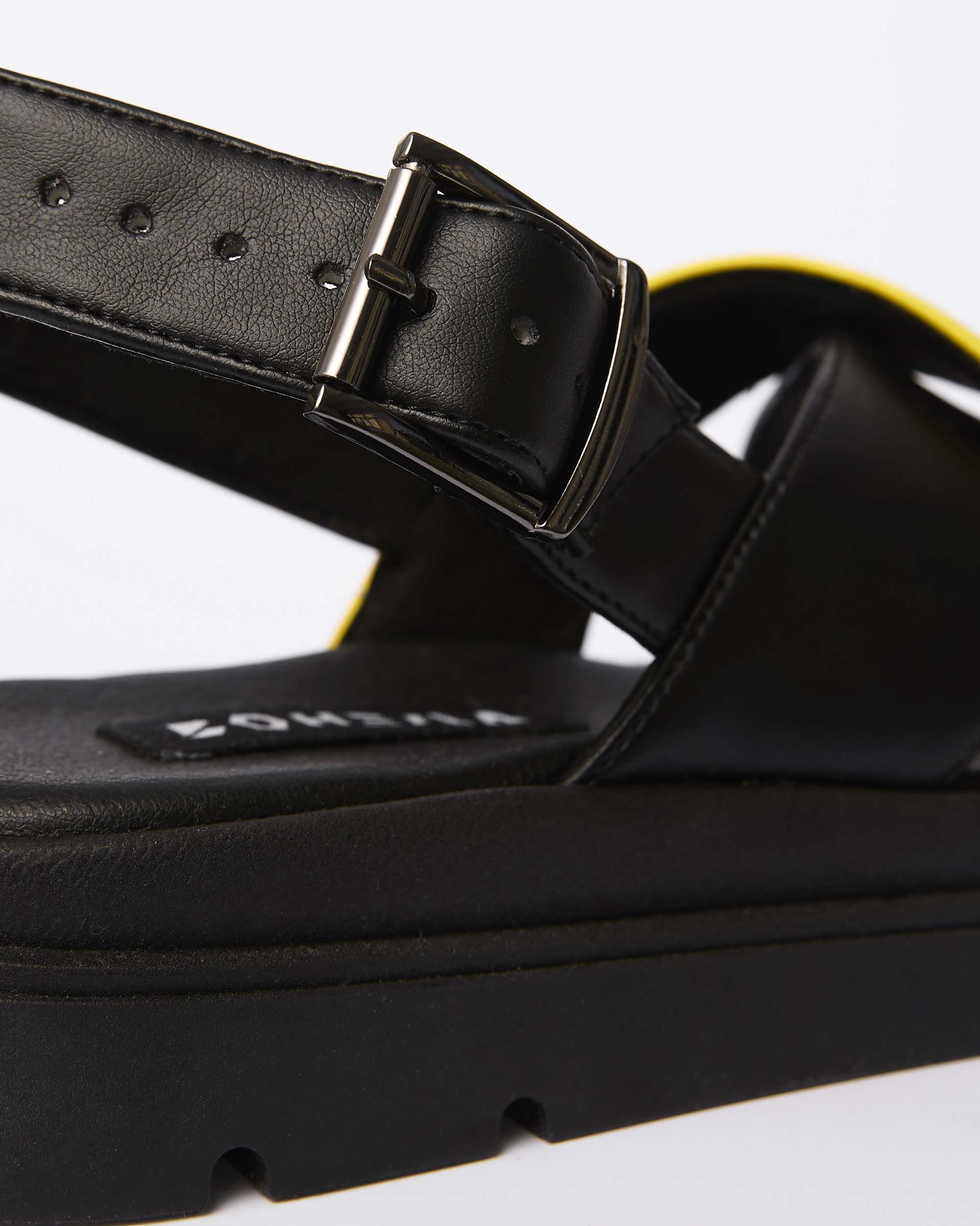 Glare Sandals Lemon made of vegan corn leather