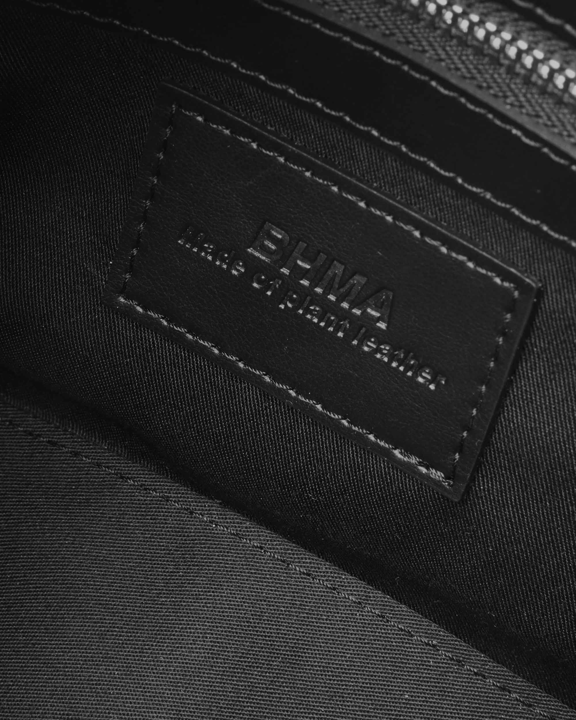 Noir BHMA Bag of grape-based vegan leather