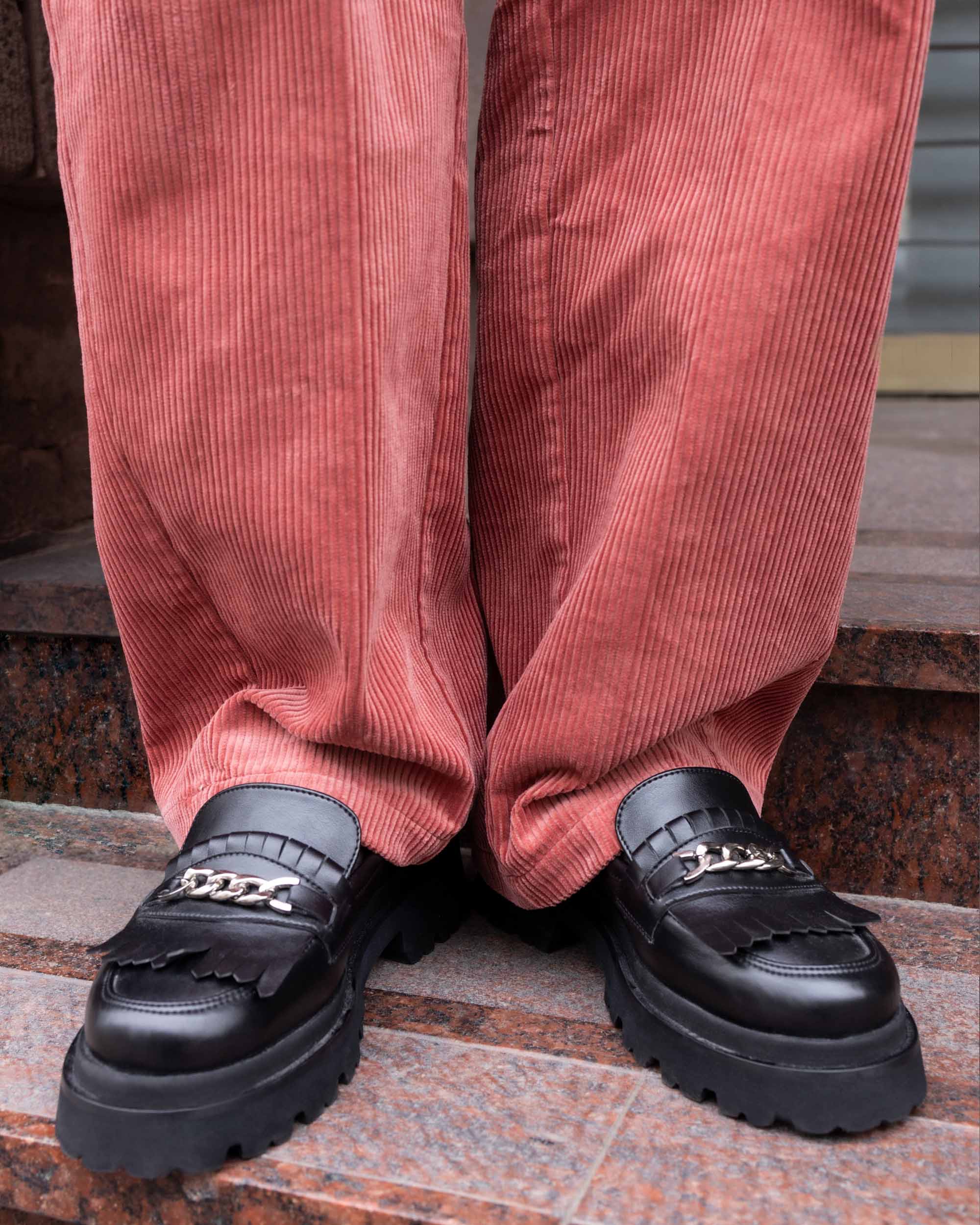 Grape Leather Chunky Loafers