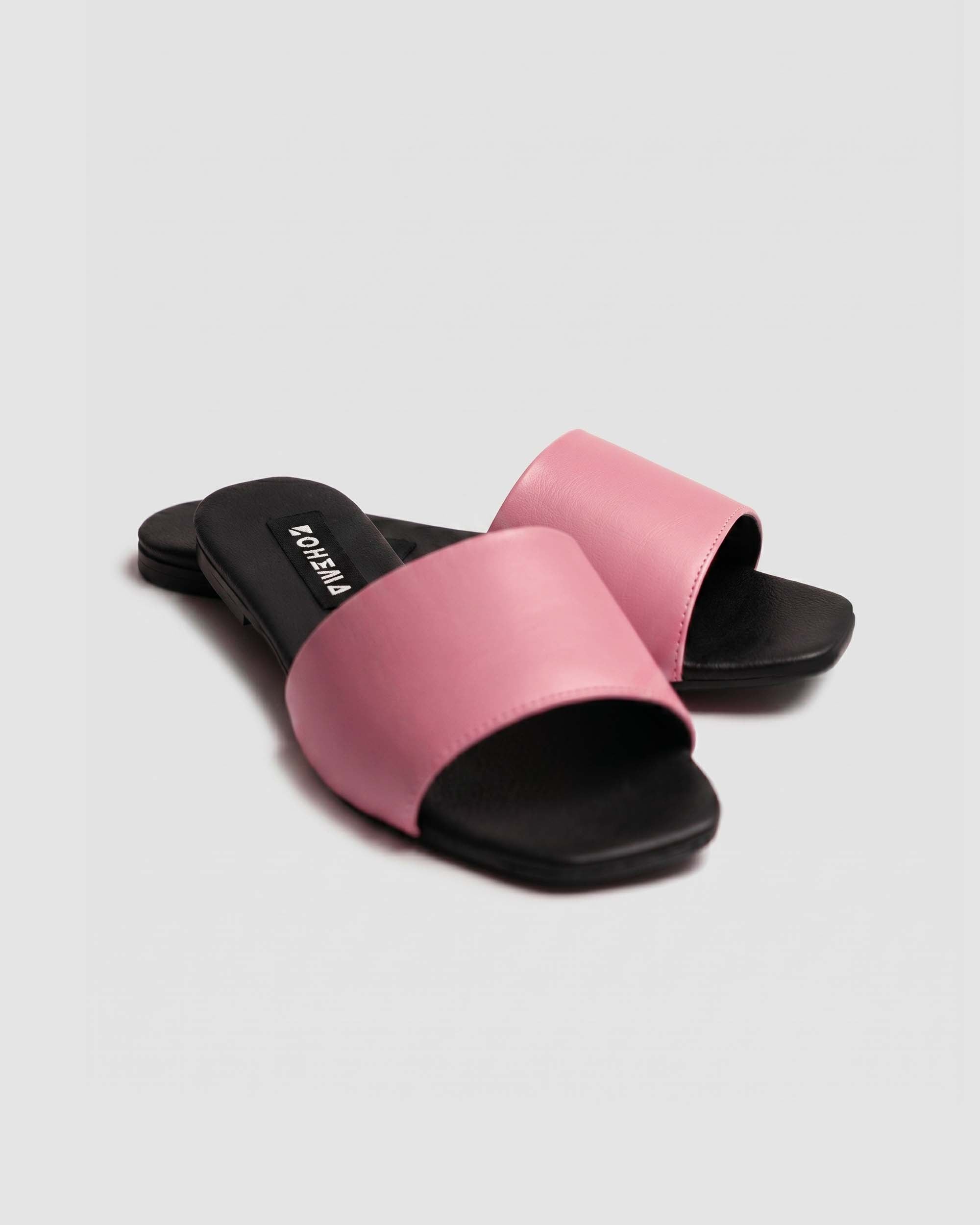 Mellow Slides Shoes Pink, Vegan Corn Leather, Women's