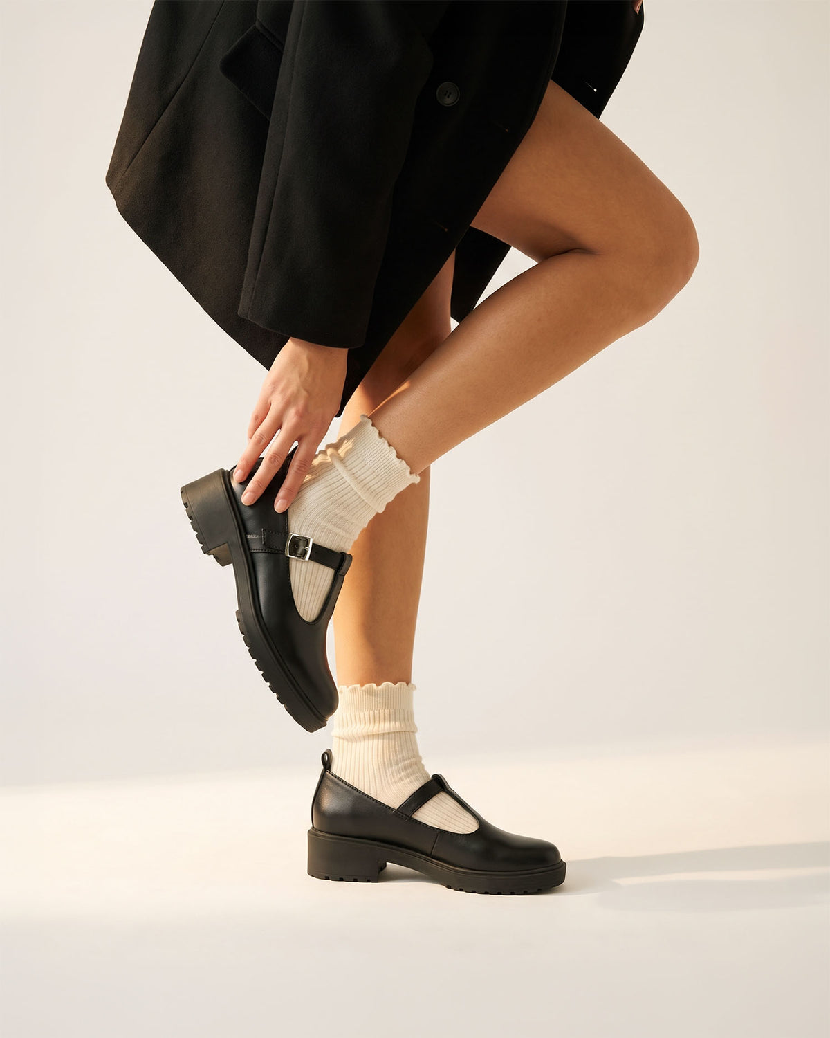Black Mary Jane Shoes Women, Vegan Leather – Curtsy | BOHEMA