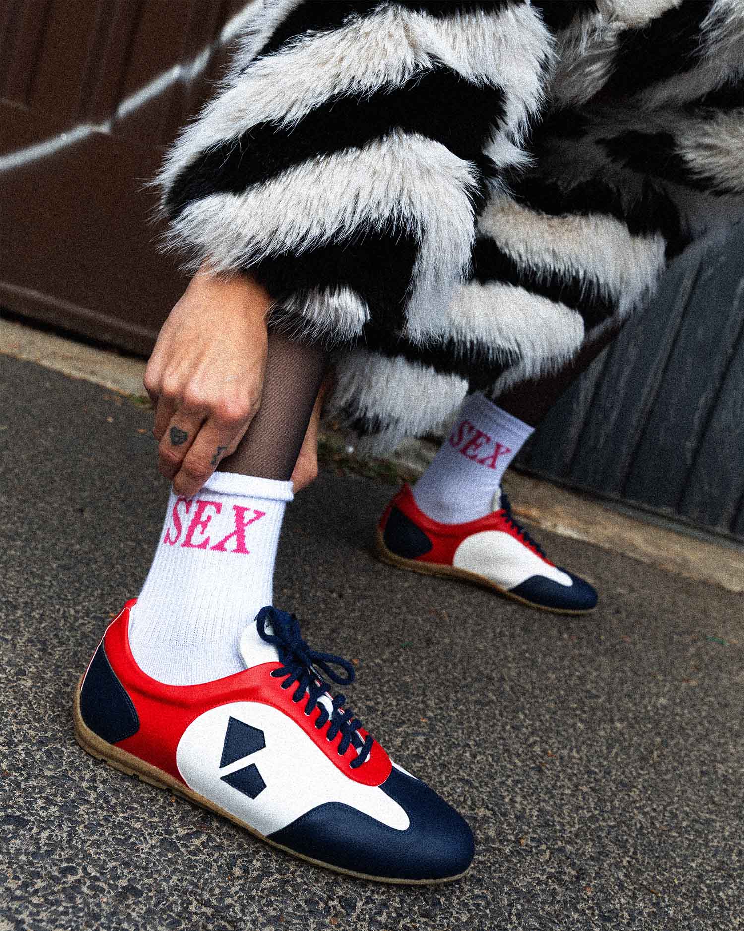 Racer Sneakers Blue Red White