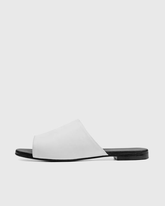 Ritzy Slides White made of grapes leather - sample sale