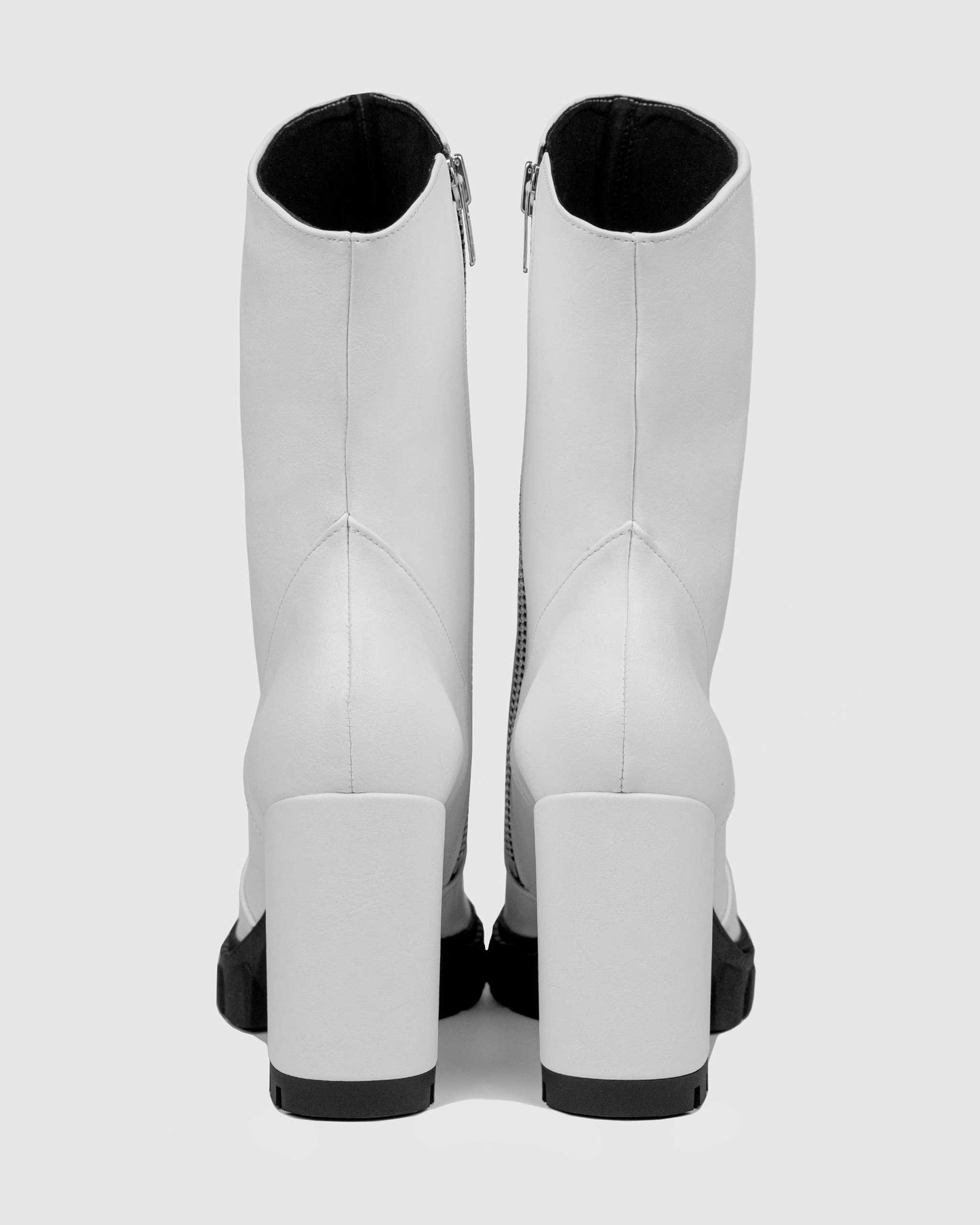 Ritual Boots White Vegea leather ankle boots